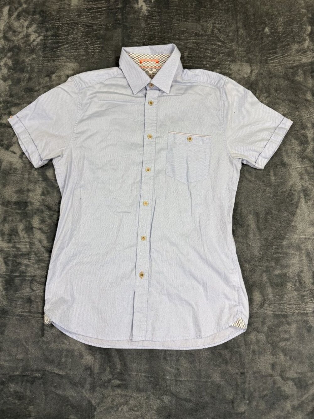 Ted Baker Mens Small (2) Button-Up Short Sleeve Shirt